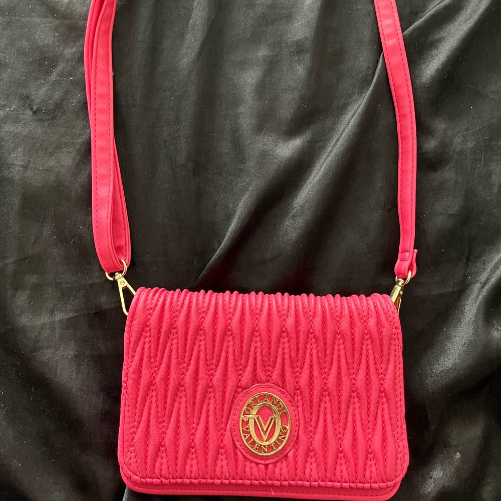 Elegant Pink orlandi valentino Quilted Shoulder Bag